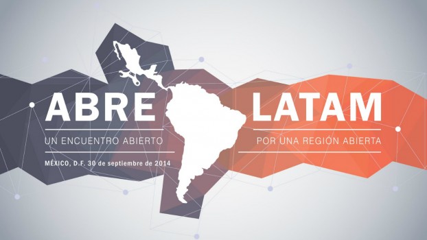 Logo abrelatam, es el continente americano con un mango de abrelatas en la zona de méxico.